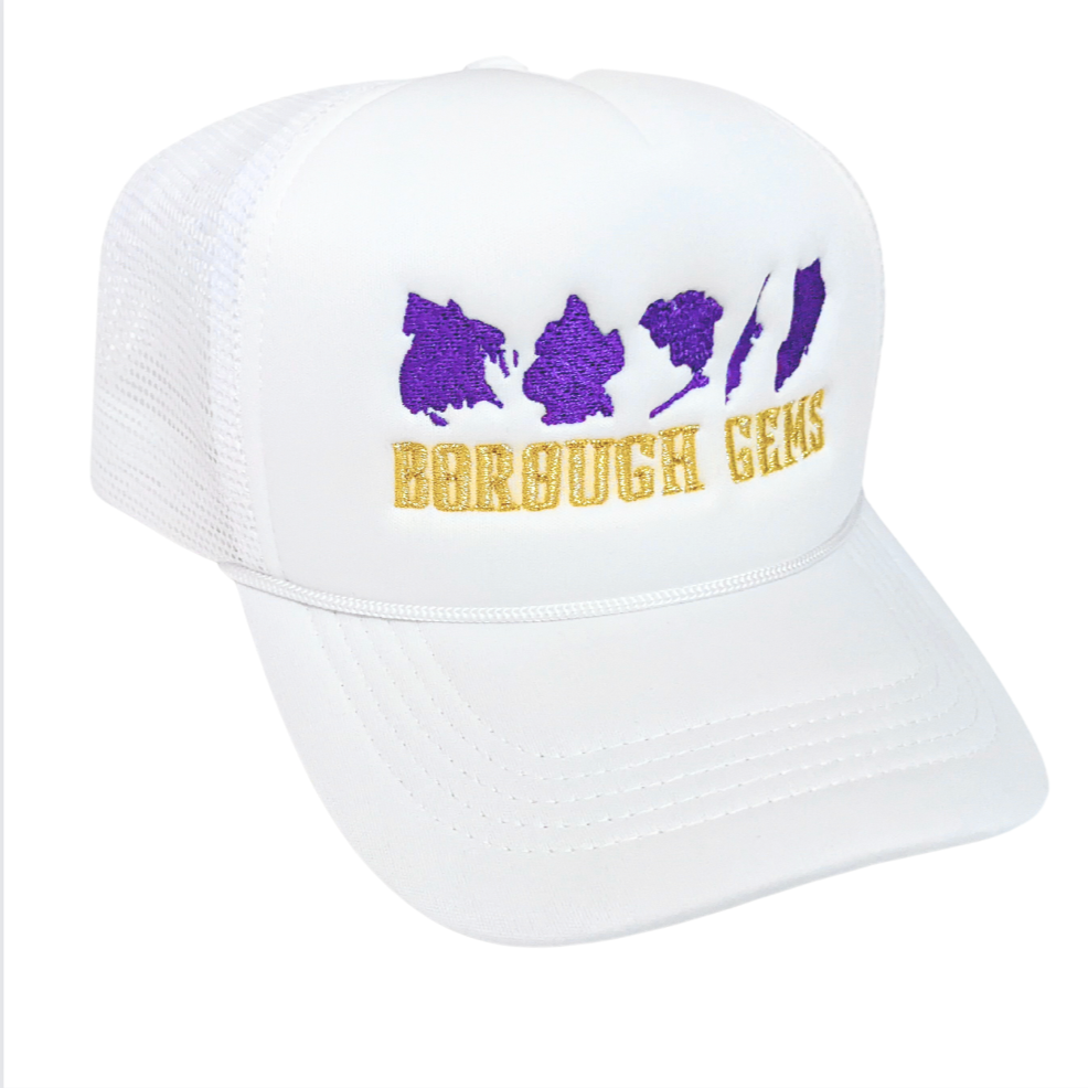 "Forever Royal Reverse" White Trucker Hat